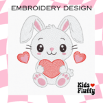 Bunny Heart Embroidery Pattern