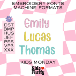 Kids Monday Font Machine Format