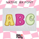 Chunky Applique Native BX Font