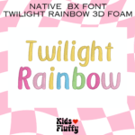 Twilight Rainbow Foam 3D Native BX Font