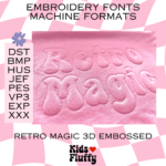 Retro Magic 3D Embossed Font Machine Format