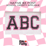 School Varsity Applique Native BX Font