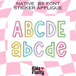 Sticker Applique Native BX Font